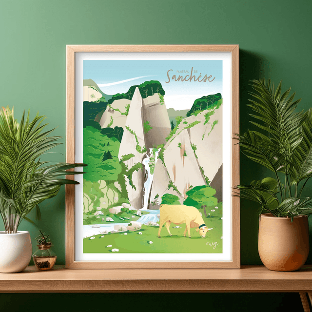Affiche Sanchèse, Lescun 30x40 