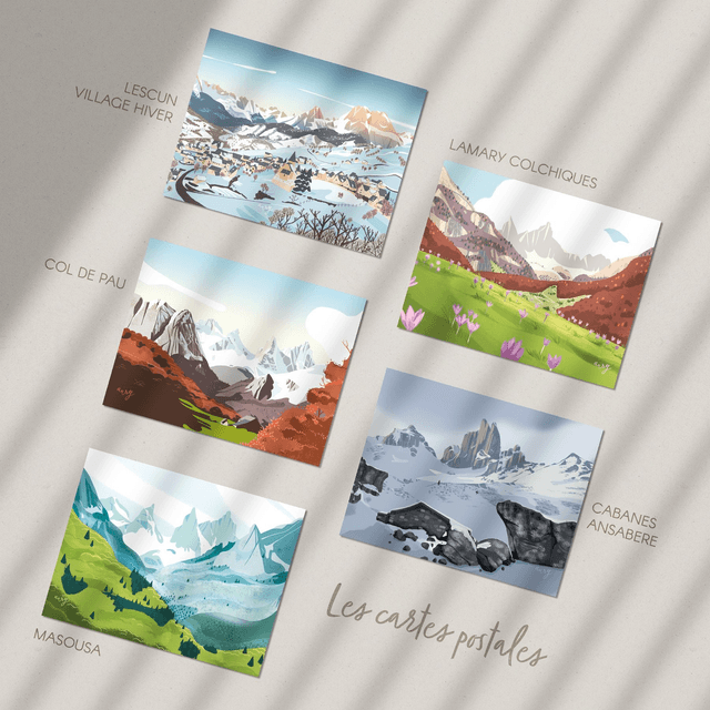 Carte postale des pyrénées au choix
