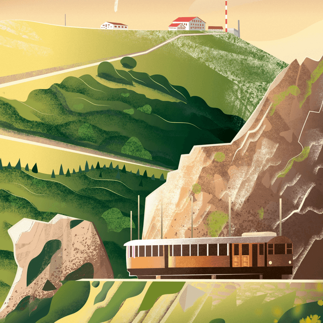 Affiche La Rhune, Pays Basque 30x40 cm
