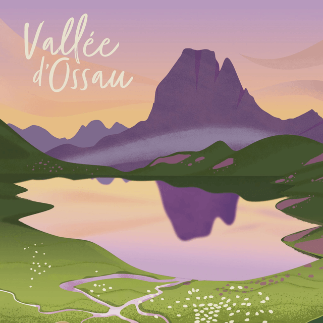 Affiche Lacs d'Ayous, vallée d'Ossau 30x40