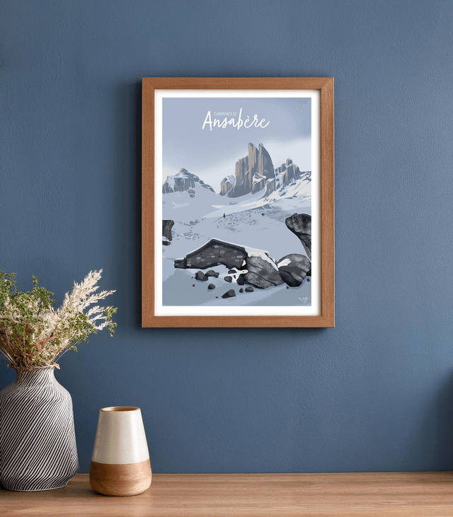 Affiche Cabanes d'Ansabère, Aiguilles d'Ansabère, Lescun