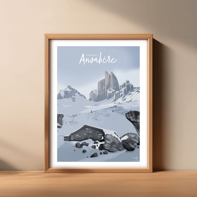 Affiche Cabanes d'Ansabère, Aiguilles d'Ansabère, Lescun