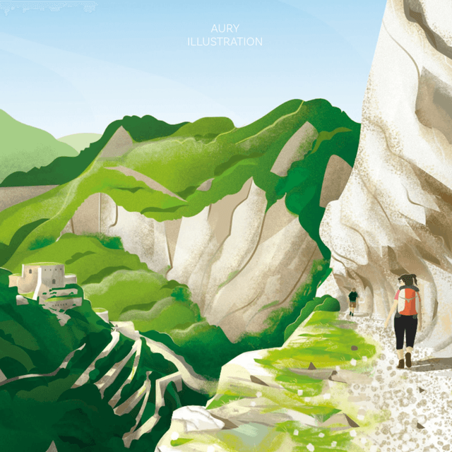 Affiche Chemin de la Mâture, GR10 30x40
