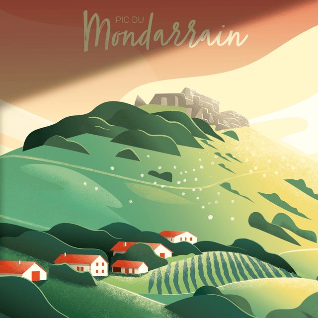 Affiche Pic du Mondarrain 30x40 cm